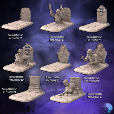 Graveyard Terrain Set 5 | Zombie Terrain | Haunted Terrain | Gravestone Terrain | Spooky Spirit Terrain | Dungeons and Dragons| 32mm | 5E