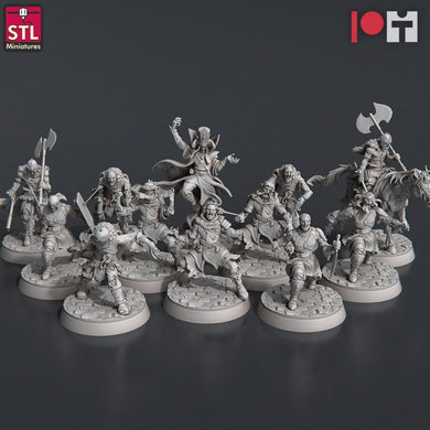 Zombie Miniature Set | Revenant | Mounted Zombie Knight | Undead | Curse of Strahd | 32mm | RPG | Dungeons and Dragons | 5e DnD | Pathfinder