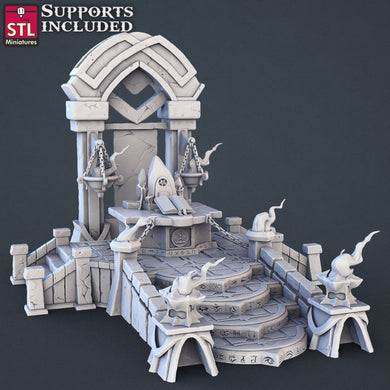 Fantasy Prop Set | Altar | Cauldron | Anvil | Forge | Signpost | Weapon Table | Traveling Shop | Tabletop Terrain/Miniatures /DnD/Pathfinder