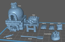 Load image into Gallery viewer, Bakery Props/Bakery Shop - Tabletop Terrain | Scatter Terrain | Miniatures Terrain | Dungeons and Dragons | Pathfinder | RPG Terrain
