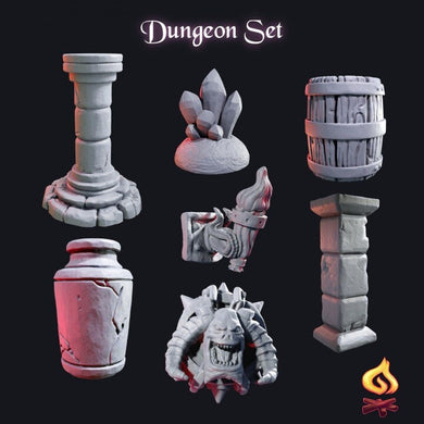 Dungeon Terrain/Dungeon Miniatures/Columns - Tabletop Terrain | Scatter Terrain | Dungeons and Dragons | Safehold | Portals of Atarien