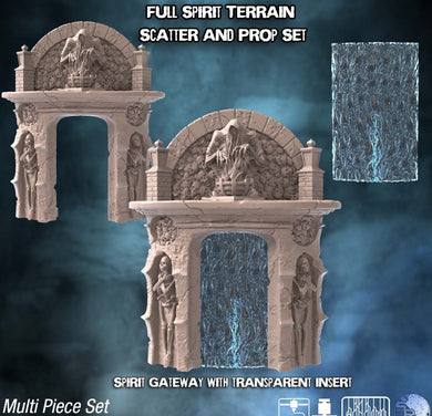 Graveyard Terrain Set 3 | Haunted Terrain | Spirit Portal Terrain | Spooky Spirit Terrain | Scary Terrain | Dungeons and Dragons | 32mm