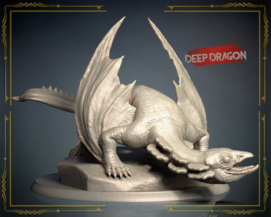 Deep Dragon Miniature | Dragon Menagerie | Ancient Dragon | Adult Dragon | Young Dragon | Dungeons and Dragons | Large | Huge | Gargantuan