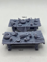 Load image into Gallery viewer, Dinner Table/Tavern/Food Tables - Tabletop Terrain | Scatter Terrain | Miniatures Terrain | Dungeons and Dragons | Pathfinder | RPG Terrain
