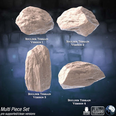 Boulder Terrain Set | Cave Scatter Terrain | Cavern Terrain | Underdark Terrain | Dungeons and Dragons | RPG | 32mm | Sync Ratio Systems