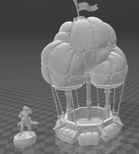 Load image into Gallery viewer, Air Balloon Miniature- Hot Air Balloon - Flying Boat - Flying Ship - Airship - Pirate RPG | Storm King&#39;s Thunder | Dungeons and Dragons | 5e
