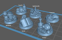 Load image into Gallery viewer, Objective Markers| Loot Markers| Item Marker - Tabletop Terrain | Scatter Terrain | Miniatures Terrain | Dungeons and Dragons | RPG Terrain
