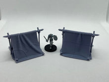 Load image into Gallery viewer, Campsite/Tents/Campfire - Tabletop Terrain | Scatter Terrain | Miniatures Terrain | Dungeons and Dragons | Pathfinder | RPG Terrain

