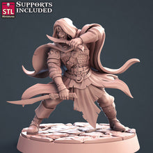 Load image into Gallery viewer, Assassin Miniature | Rogue Miniature | Weapon Rack | Assassin&#39;s Creed | Ezio Auditore | DnD | Dungeons and Dragons | RPG | Assassin/Rogue
