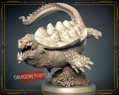 Dragon Turtle Miniature | Dragon Menagerie | Ancient Dragon | Adult Dragon | Young Dragon | Dungeons and Dragons | Large | Huge | Gargantuan