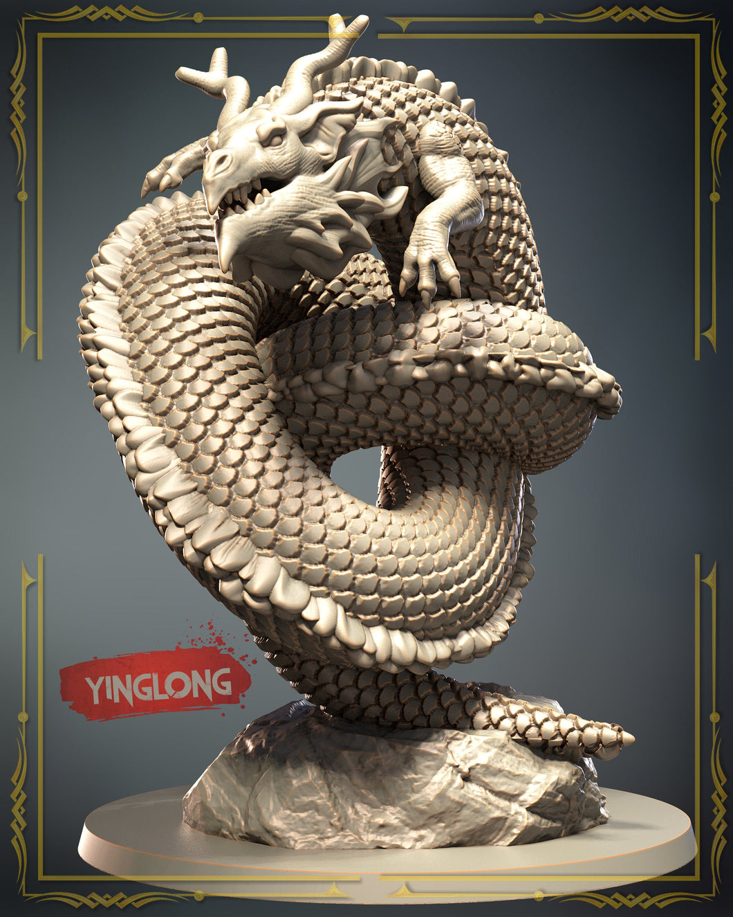 Asian Dragon Miniature | Dragon Menagerie | Ancient Dragon | Adult Dragon | Young Dragon | Dungeons and Dragons | Large | Huge | Gargantuan