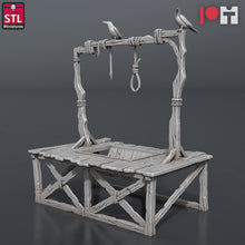 Load image into Gallery viewer, Bugbear Hangman | Executioner | Hangman&#39;s Platform | Morgue Cart | Cofins | Curse of Strahd | 5e Miniatures | Dungeons and Dragons | RPG

